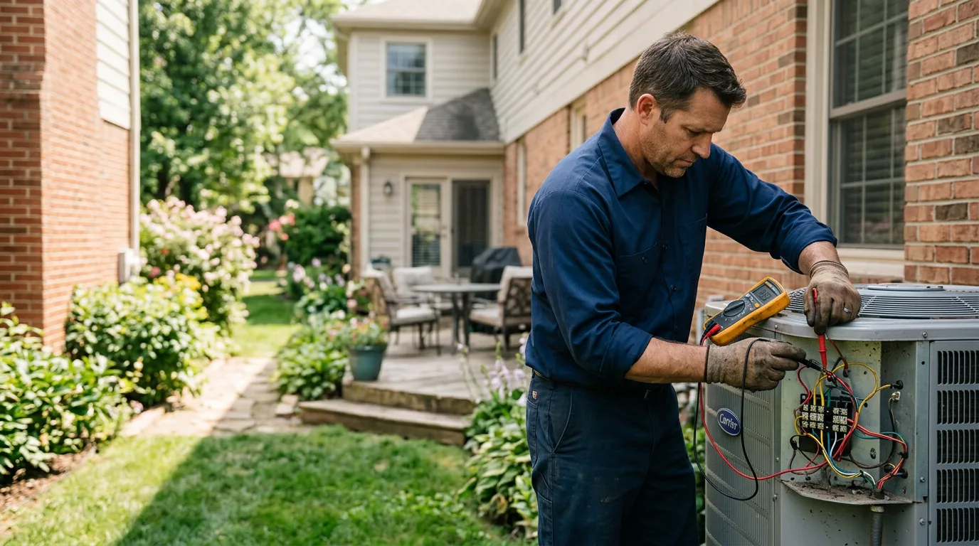 HVAC technician working near Palms, MI
